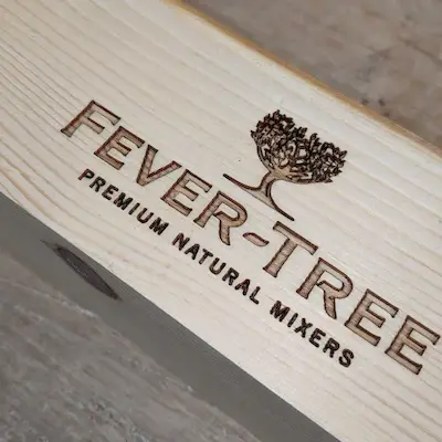 Menu holder for Fever Tree